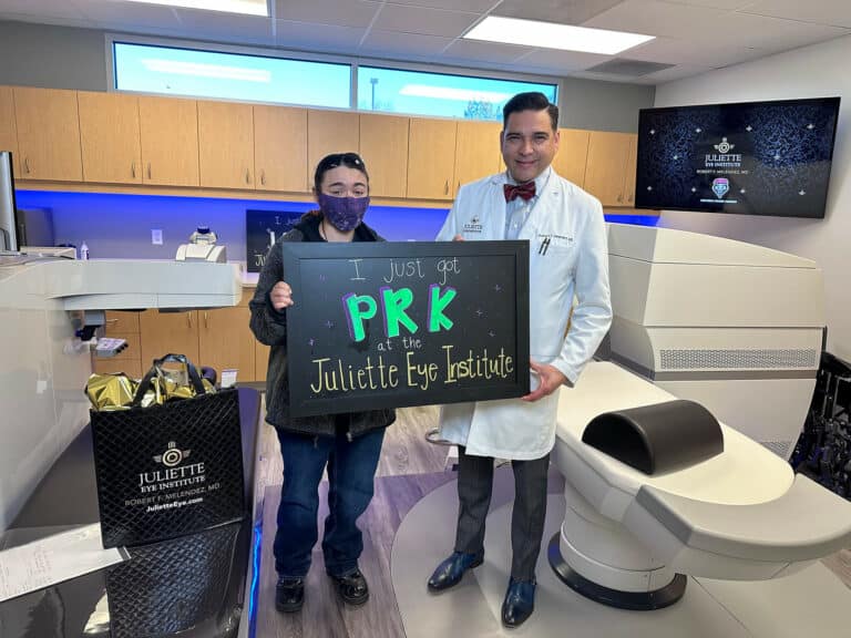 Dr. Melendez With a PRK Patient